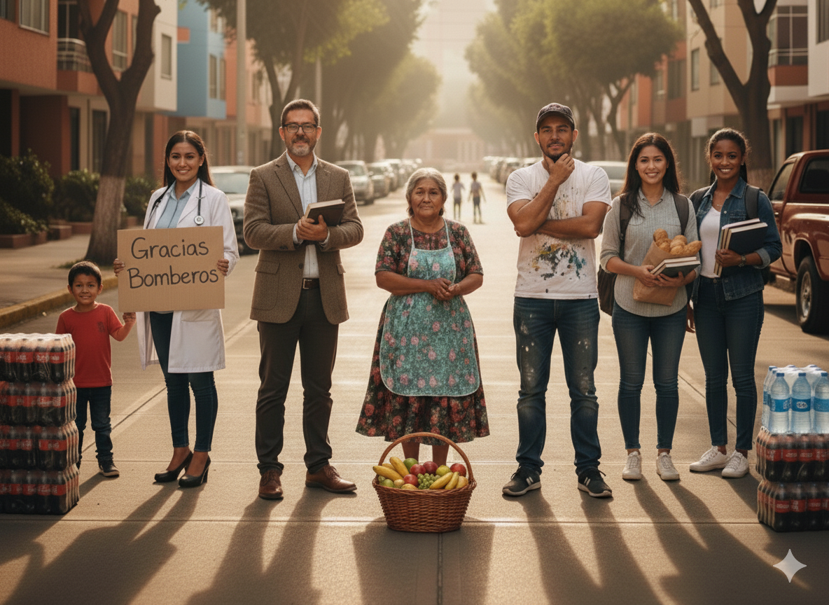 Bombero atendiendo emergencia